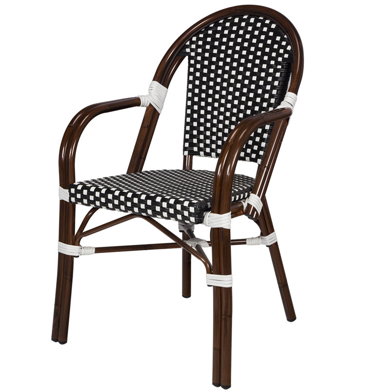 Source Furniture Chaise de patio Paris en bois massif empilable et